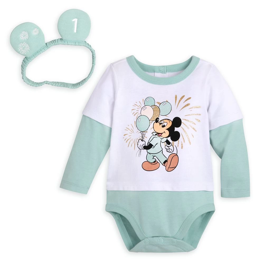 Disney Mickey Mouse First Birthday Layette Set 3 Disney Mickey Mouse First Birthday Layette Set