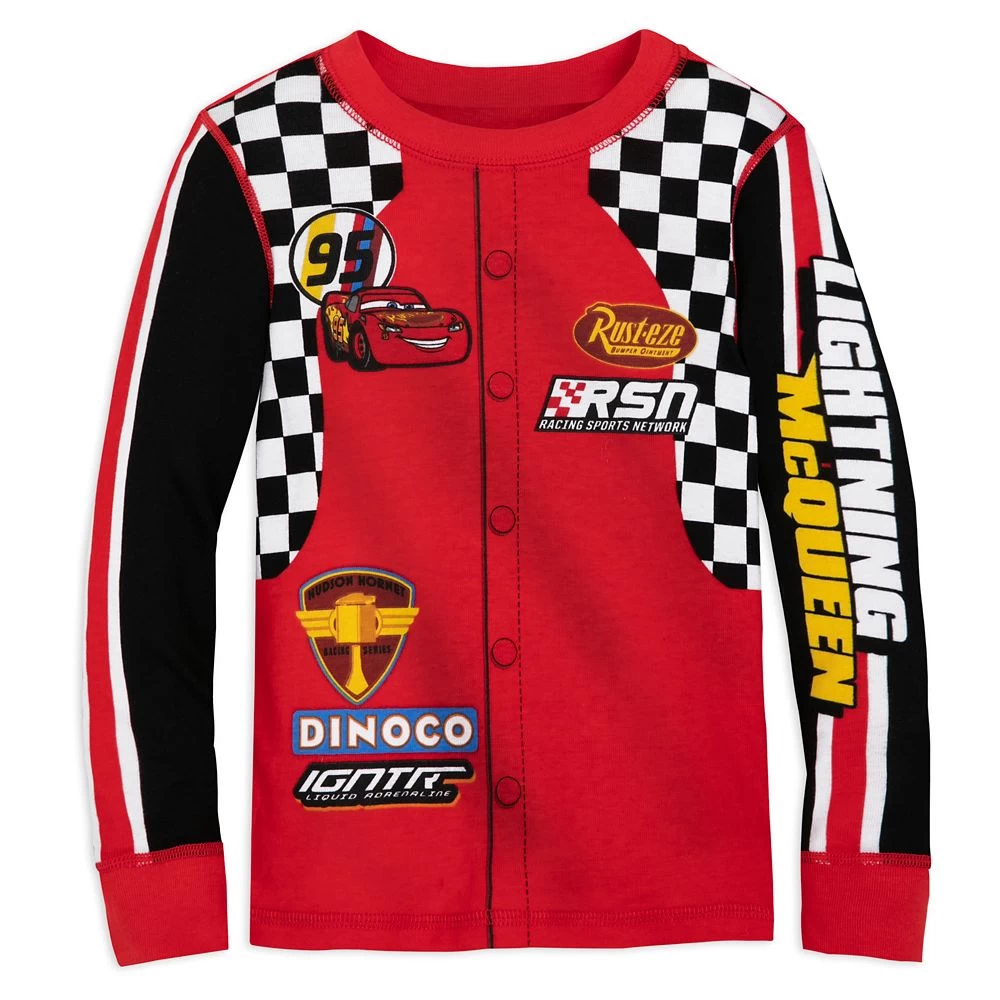 Disney Lightning McQueen Racing Suit Costume PJ PALS For Kids – Cars 4 Disney Lightning McQueen Racing Suit Costume PJ PALS For Kids – Cars - Image 2