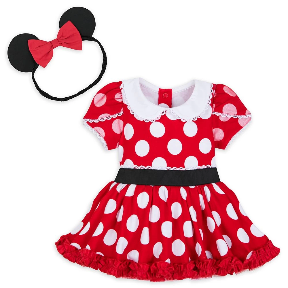 Disney Minnie Mouse Costume Bodysuit For Baby – Red 4 Disney Minnie Mouse Costume Bodysuit For Baby – Red - Image 2