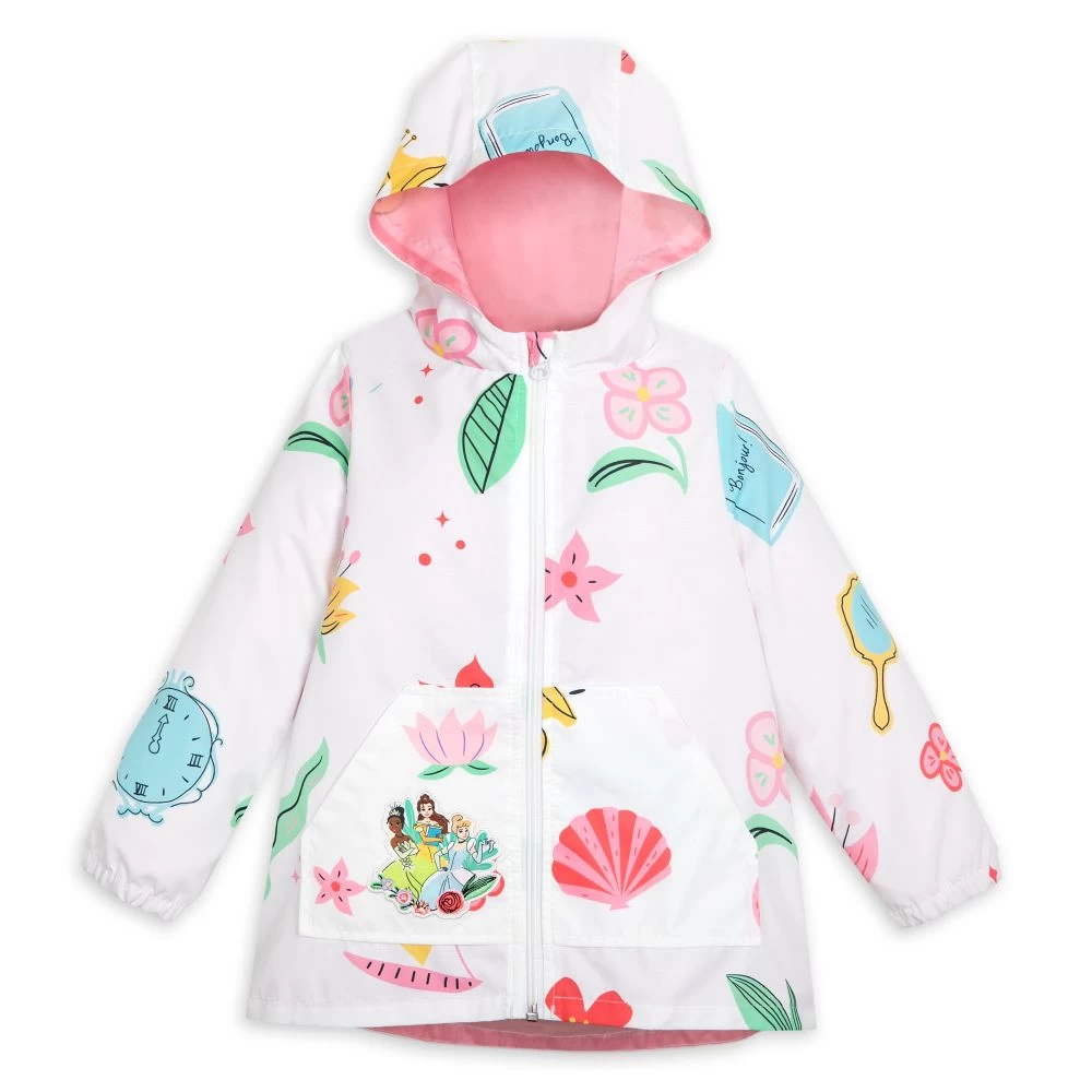 Disney Princess Hooded Rain Jacket For Girls 3 Disney Princess Hooded Rain Jacket For Girls