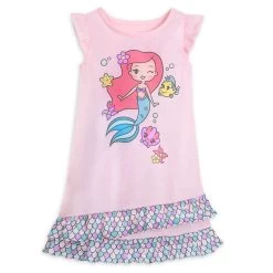 Disney Ariel And Flounder Nightshirt For Girls – The Little Mermaid