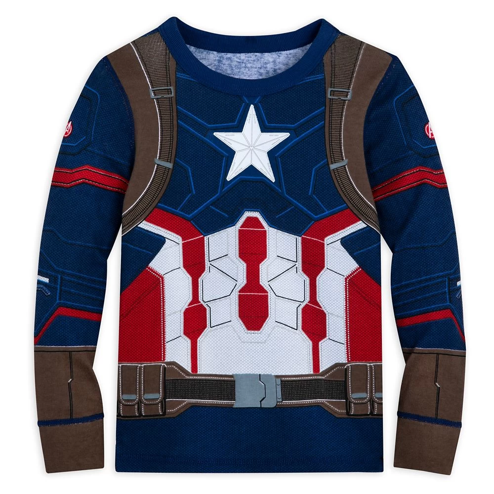 Disney Captain America Costume PJ PALS For Kids 5 Disney Captain America Costume PJ PALS For Kids - Image 3