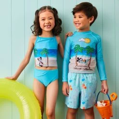 Disney Mickey And Minnie Mouse Summer Swim Trunks For Kids -Disney 5006059190202 2