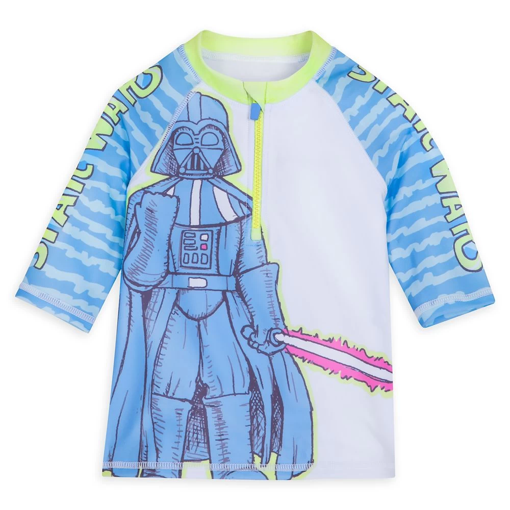 Disney Darth Vader Half-Zip Rash Guard For Kids – Star Wars 3 Disney Darth Vader Half-Zip Rash Guard For Kids – Star Wars