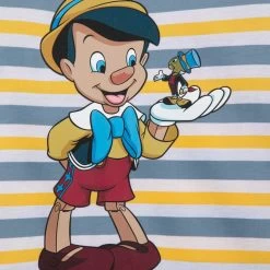 Disney Pinocchio And Jiminy Cricket Striped T-Shirt For Kids -Disney 5007048020047 4