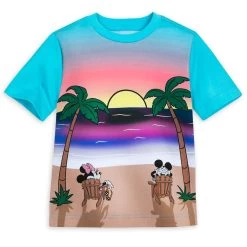 Disney Mickey And Minnie Mouse Summer Beach T-Shirt For Kids