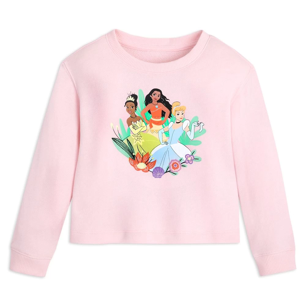 Disney Princess Long Sleeve Pullover Top For Girls 3 Disney Princess Long Sleeve Pullover Top For Girls