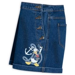 Disney Donald Duck Denim Shorts For Women – 90th Anniversary -Disney 5100057750275 3