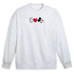 Disney Mickey Mouse ''Peace, Love, Mickey'' Pullover Sweatshirt For Women