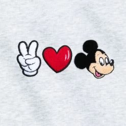 Disney Mickey Mouse ''Peace, Love, Mickey'' Pullover Sweatshirt For Women -Disney 5102057430347 3