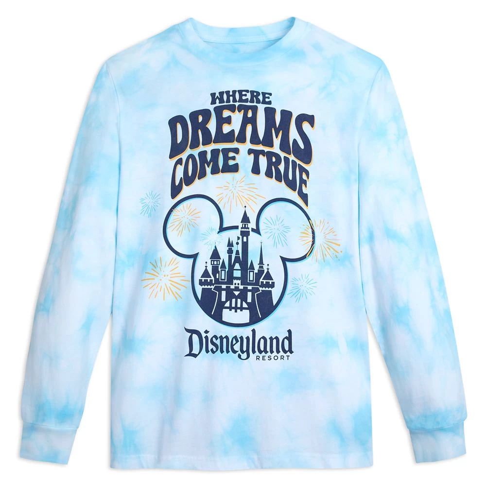Mickey Mouse Icon And Sleeping Beauty Castle Long Sleeve Tie-Dye T-Shirt For Adults – Disneyland 3 Mickey Mouse Icon And Sleeping Beauty Castle Long Sleeve Tie-Dye T-Shirt For Adults – Disneyland