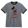 Mickey Mouse Standing Ringer T-Shirt For Adults – Disneyland -Disney 5205057340192