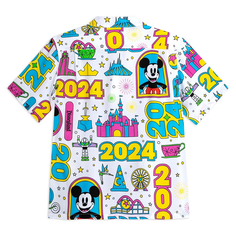 Mickey And Minnie Mouse Woven Shirt For Adults – Disneyland 2024 4 Mickey And Minnie Mouse Woven Shirt For Adults – Disneyland 2024 - Image 2