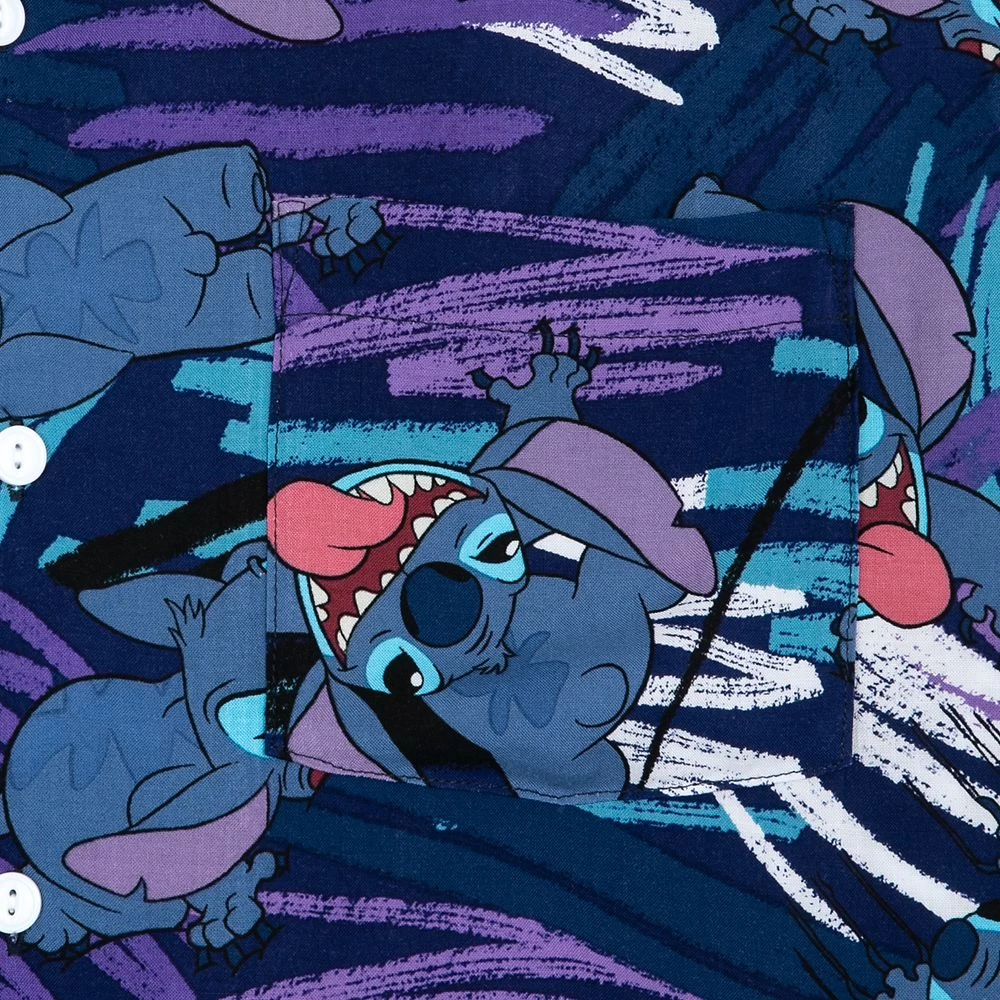 Disney Stitch Woven Shirt For Adults – Lilo & Stitch 6 Disney Stitch Woven Shirt For Adults – Lilo & Stitch - Image 4