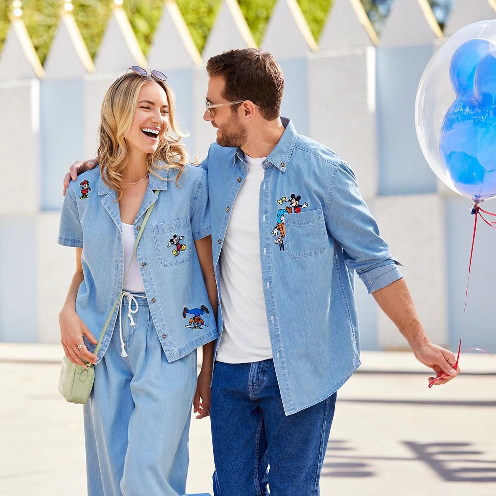 Disney Mickey Mouse And Friends Denim Shirt For Adults 8 Disney Mickey Mouse And Friends Denim Shirt For Adults - Image 6