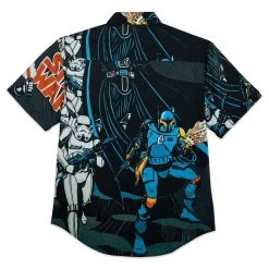 Disney Star Wars ''Space In-Vaders'' Button Down Shirt For Adults By RSVLTS -Disney 5205106430002 1