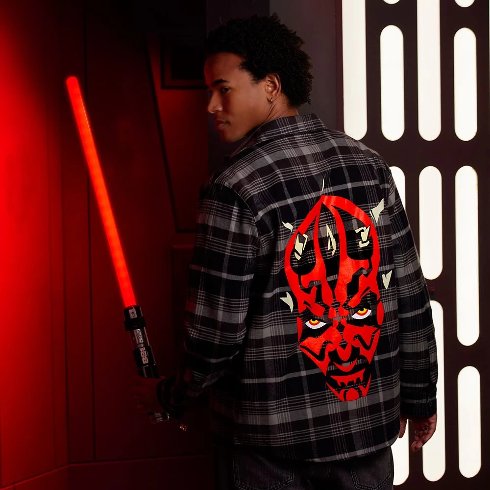 Disney Darth Maul Flannel Shirt For Adults By Cakeworthy – Star Wars: Episode 1 – The Phantom Menace 4 Disney Darth Maul Flannel Shirt For Adults By Cakeworthy – Star Wars: Episode 1 – The Phantom Menace - Image 2