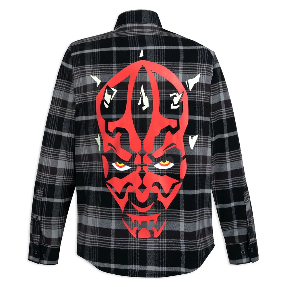 Disney Darth Maul Flannel Shirt For Adults By Cakeworthy – Star Wars: Episode 1 – The Phantom Menace 3 Disney Darth Maul Flannel Shirt For Adults By Cakeworthy – Star Wars: Episode 1 – The Phantom Menace