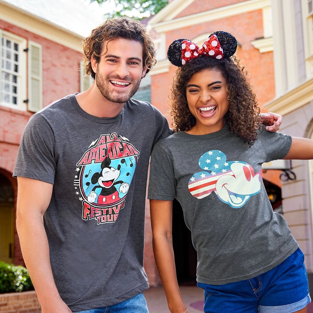 Disney Mickey Mouse Americana Flag T-Shirt For Adults 4 Disney Mickey Mouse Americana Flag T-Shirt For Adults - Image 2