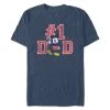 Disney Mickey Mouse ''#1 Dad'' Heathered T-Shirt For Men -Disney 7002107060122