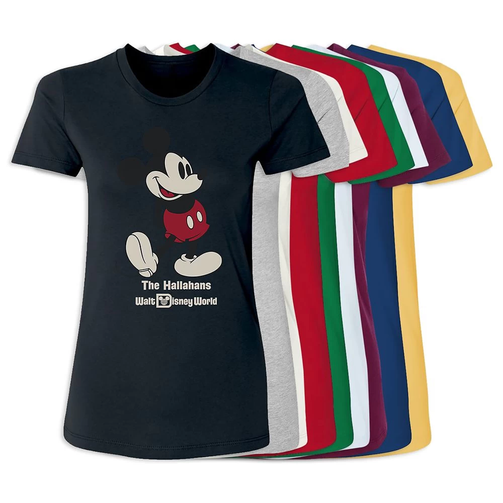 Women's Walt Disney World Standing Mickey Mouse T-Shirt – Customized 3 Women's Walt Disney World Standing Mickey Mouse T-Shirt – Customized