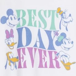 Disney Mickey Mouse And Friends ''Best Day Ever'' T-Shirt For Adults -Disney 7807107060199 1