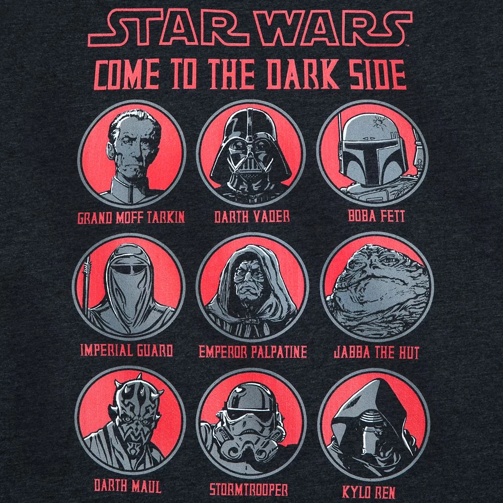 Disney Dark Side Heathered T-Shirt For Adults – Star Wars 4 Disney Dark Side Heathered T-Shirt For Adults – Star Wars - Image 2
