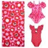 Disney Minnie Mouse Red Swim Collection For Girls 1 Disney Minnie Mouse Red Swim Collection For Girls -Disney psredminniemouseswim010124